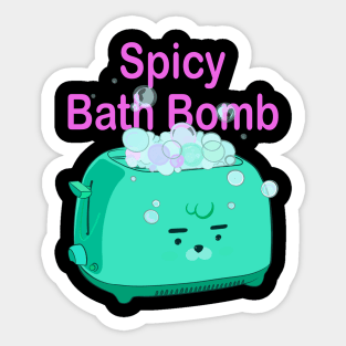 Retro inscription "Spicy bath bomb" Sticker